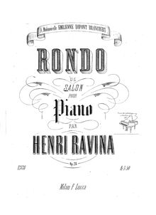 Partition complète, Rondo de Salon, Ravina, Jean Henri