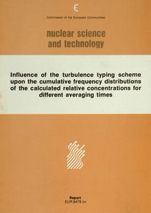 Influence of the turbulence typing scheme upon the cumulative frequency distributions of the calculated relative concentrations for different averaging times