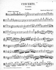 Partition Solo partition de violoncelle, violoncelle Concerto No.1 en A minor