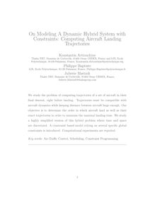 On Modeling A Dynamic Hybrid System with Constraints: Computing Aircraft Landing