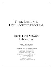 Think Tank Network Publications