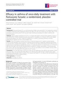 Efficacy in asthma of once-daily treatment with fluticasone furoate: a randomized, placebo-controlled trial