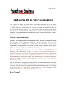Sixt s offre les aéroports espagnols