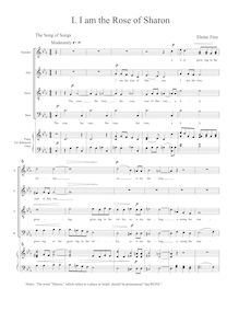 Partition complète, 2 choral pièces from pour Song of chansons, Fine, Elaine