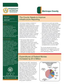 Maricopa County June 30, 2007 Report Highlights - Single Audit