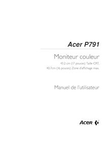 Notice Moniteurs Acer  P791