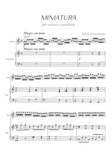 Partition complète, Miniatura per violon e pianoforte, Kowalewski, Jakub
