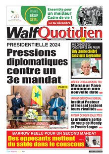 Walf Quotidien N° 8909 - du lundi 06 décembre 2021