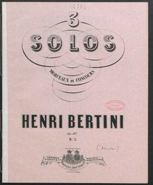 Partition , Rondo alla Polacca, 3 Solos de concours, Bertini, Henri