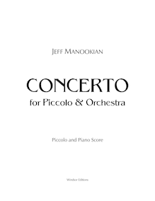 Partition Piccolo et partition de piano, Concerto pour Piccolo et orchestre