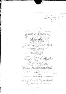 Partition complète, Piano Sonata, Op.40, Kalkbrenner, Friedrich Wilhelm