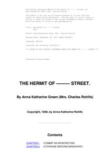 The Hermit Of ——— Street - 1898