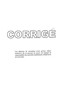 Corrige MC PATISSERIE GLACE Sciences appliquees 2007