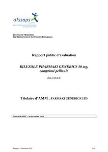 Riluzole Pharmaki Generics 50 mg, comprimé pelliculé