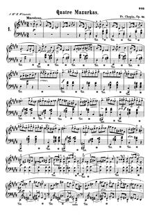 Partition complète (scan), Mazurkas, Chopin, Frédéric par Frédéric Chopin