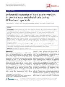 Differential expression of nitric oxide synthases in porcine aortic endothelial cells during LPS-induced apoptosis