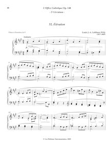 Partition 3, Élévation (A major), L’Office Catholique, Op.148, Lefébure-Wély, Louis James Alfred