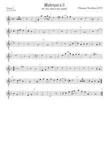 Partition ténor viole de gambe 2, octave aigu clef, See where pour maids