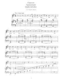 Partition complète, 4 Mélodies, Op. 13, Chausson, Ernest par Ernest Chausson