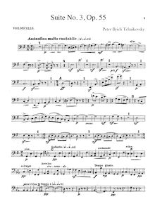 Partition violoncelles,  No.3, Tchaikovsky, Pyotr