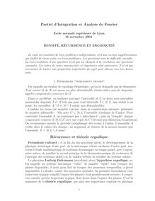 Partiel d Integration et Analyse de Fourier