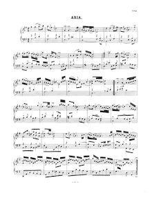 Partition complète, Goldberg-Variationen, Goldberg Variations ; Aria mit 30 Veränderungen ; Clavier-Übung IV par Johann Sebastian Bach