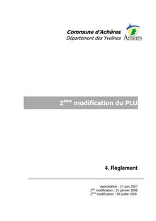 Règt Modification n°2 du PLU - Approbation