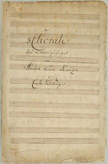 Partition complète, 3 choral fuers Clavier gesetzet, Kunzen, Adolph Carl
