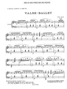 Partition complète, Valse-ballet, Satie, Erik