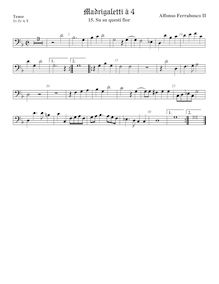 Partition ténor viole de gambe 2, basse clef, Madrigaletti, Ferrabosco Jr., Alfonso