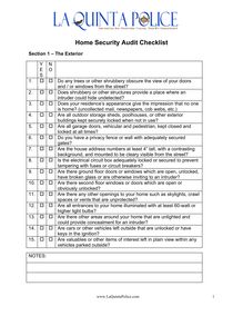 Home Security Audit Checklist
