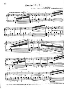 Partition , Etude en C - partition complète, 34 Etudes Melodiques, Op.273