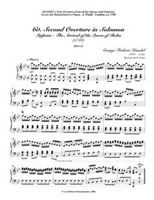 Partition complète (Revised), Solomon, Handel, George Frideric