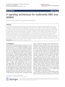A signaling architecture for multimedia MBS over WiMAX