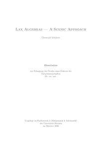 Lax algebras - a scenic approach [Elektronische Ressource] / Christoph Schubert