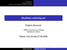 Modèles statistiques