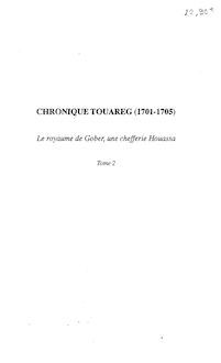 Chronique touareg (1701-1705)