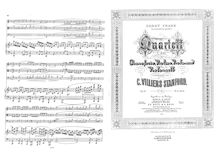 Partition complète et parties, quatuor No.1 pour Piano et cordes, Op.15