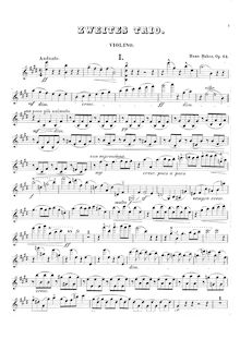 Partition violon, Piano Trio No.2, zweites Trio in E-Dur für Pianoforte, Violine und Violoncell