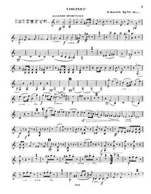 Partition violon 2 (alternate), Piano Sextet, Op.77b, Grand Sextuor pour Piano, Flûte, Clarinette, Basson, Cor et Contre-Basse