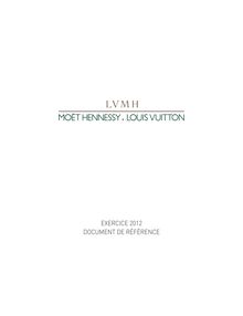 Document de référence LVMH 2012