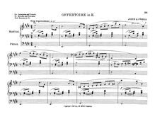 Partition complète, Offertoire en E major, E major, O Shea, John Augustine