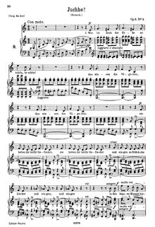Partition No. 4: Juchhe!, 6 chansons, 6 Gesänge, Brahms, Johannes par Johannes Brahms