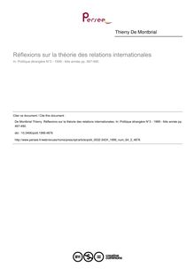Réflexions sur la théorie des relations internationales - article ; n°3 ; vol.64, pg 467-490
