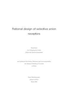 Rational design of selective anion receptors [Elektronische Ressource] / Denys Meshcheryakov