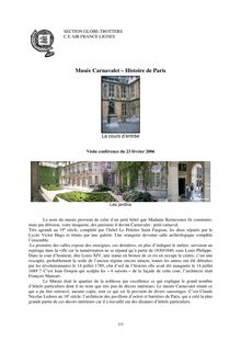 Musée Carnavalet  Histoire de Paris