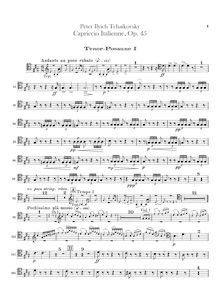 Partition Trombone 1, 2, 3, Tuba, italien Capriccio, Op.45, Итальяанское каприччио (Italyanskoe kaprichchio), Capriccio Italien