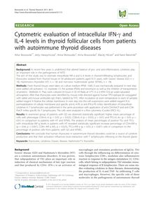 Cytometric evaluation of intracellular IFN-γ and IL-4 levels in thyroid follicular cells from patients with autoimmune thyroid diseases