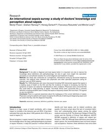 An international sepsis survey: a study of doctors  knowledge and perception about sepsis