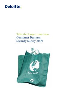 Consumer business security survey: taking the longer term view